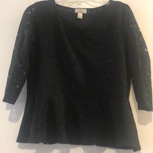 Cute black peplum top